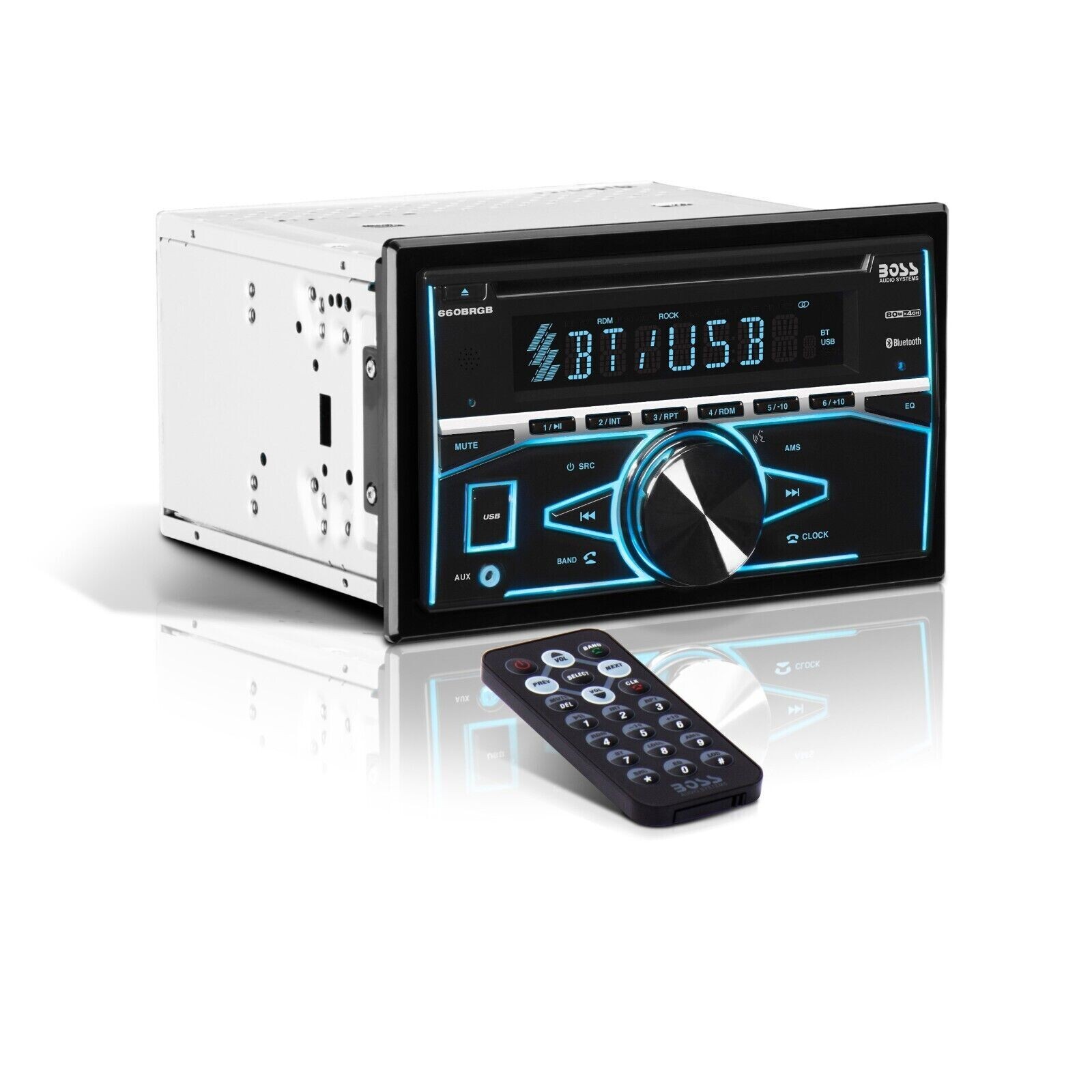 BOSS Audio Systems 660BRGB Car Stereo – Bluetooth, CD, Multicolor Illumination