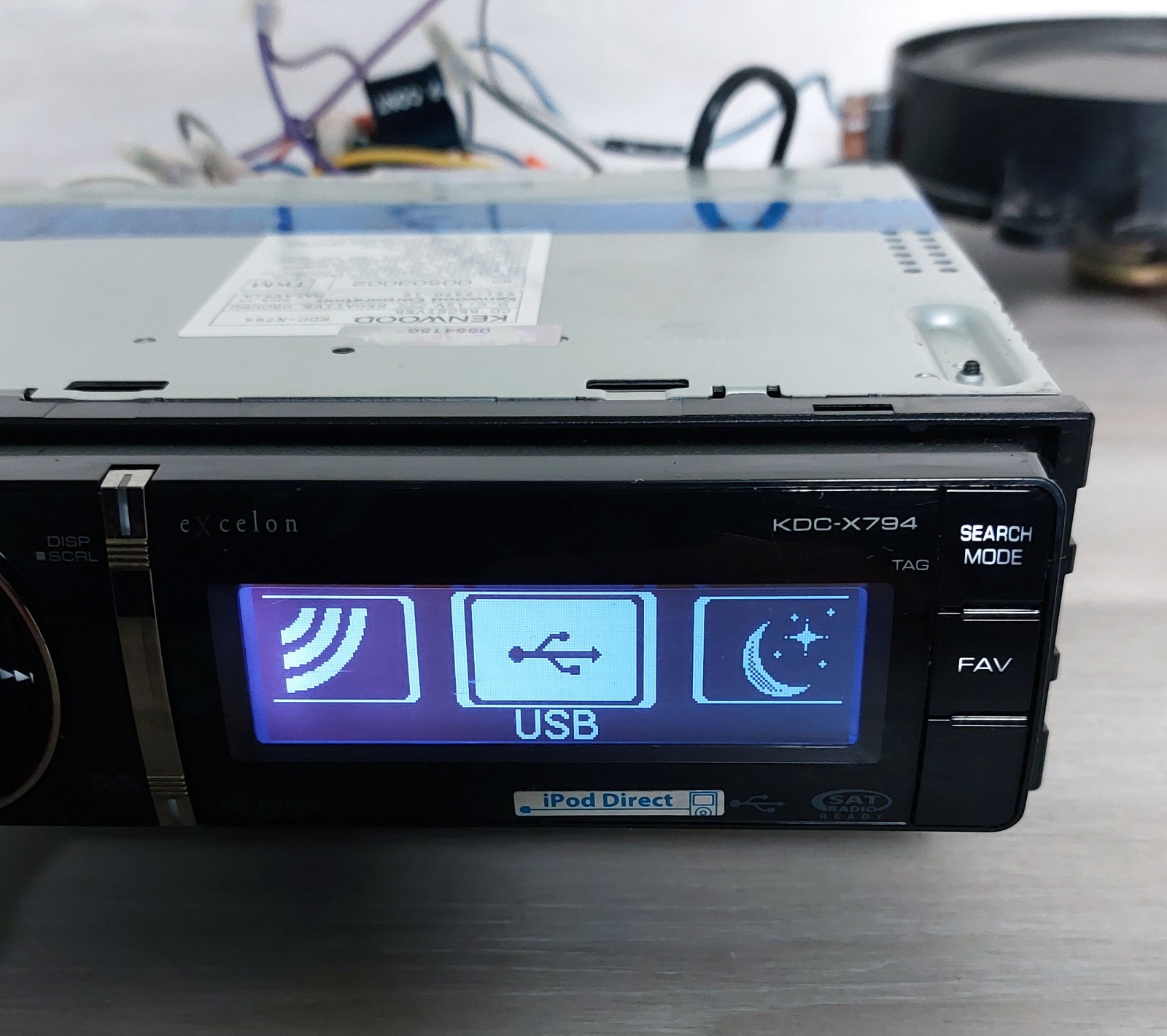 TESTED KENWOOD EXCELON KDC-X794 1-DIN RECEIVER CD PLAYER OLD SCHOOL USB FM RADIO