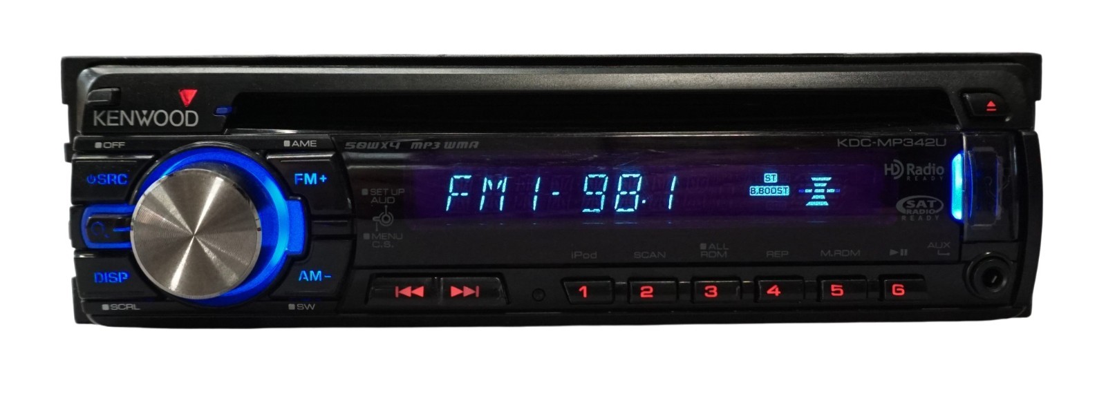Kenwood KDC-MP342U CD MP3 WMA Car Stereo Receiver USB AUX Remote Tested