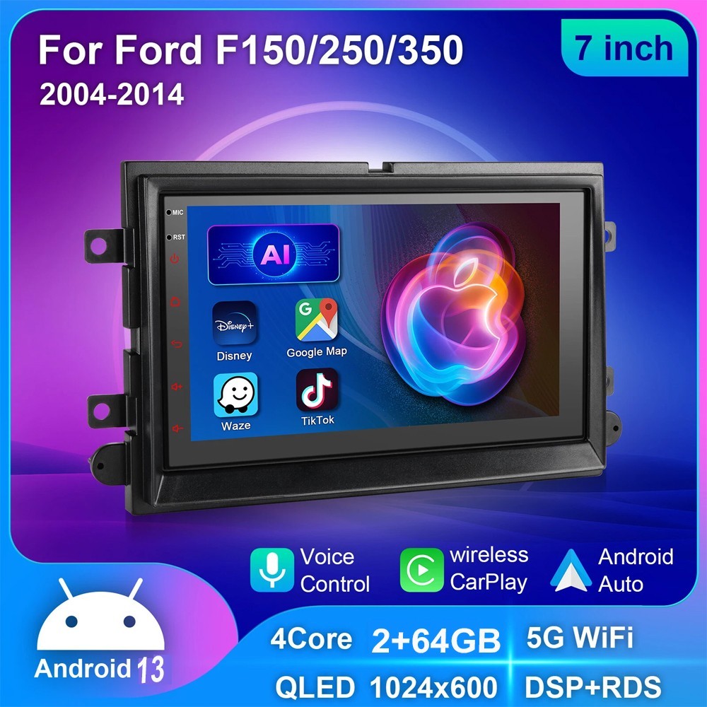 For 2004-2008 Ford F-150 F150 Apple Carplay Car Radio Android 13 Navi GPS Player