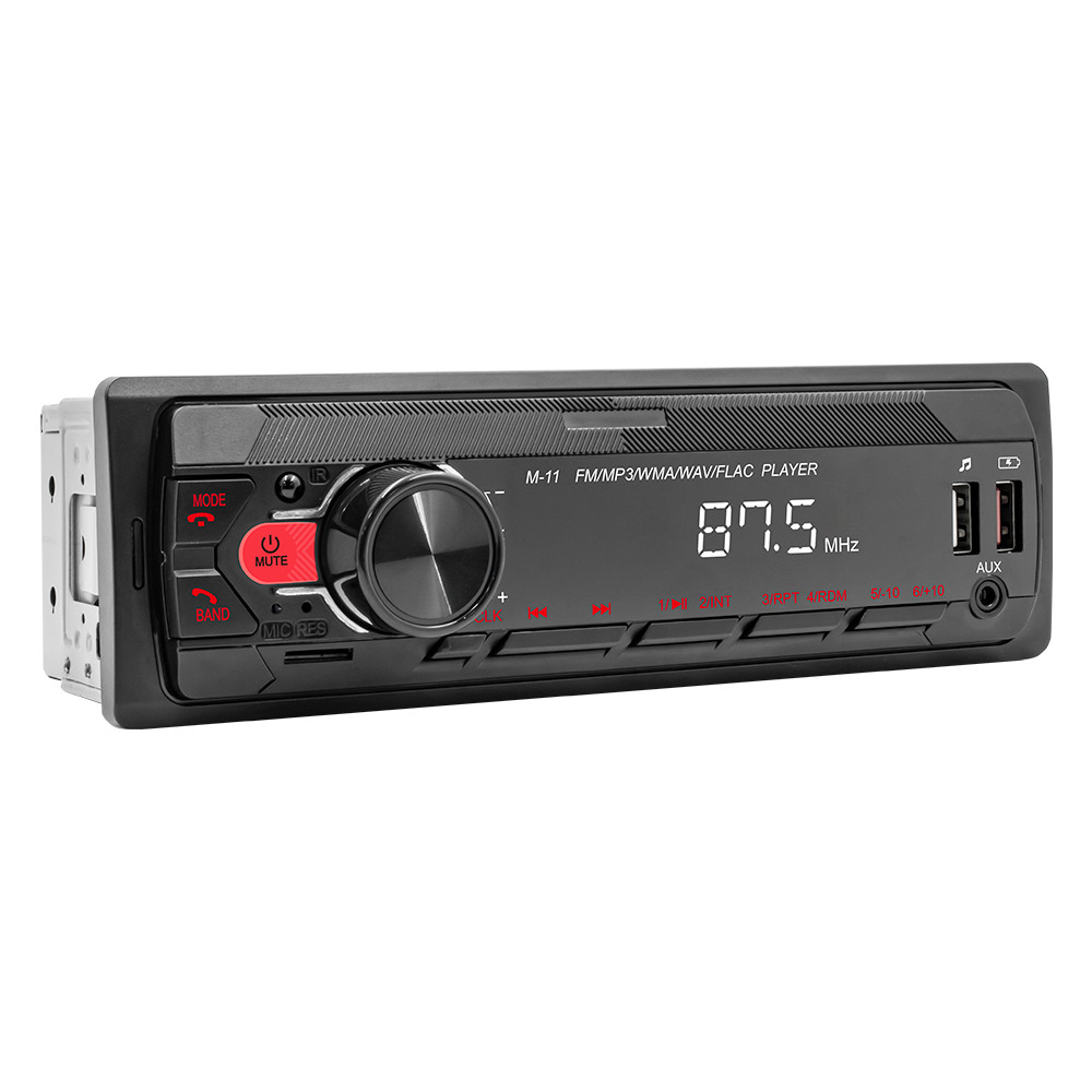 1 Din Fixed Panel Colorful Lights Car Radio Stereo Receiver Usb Aux TF BT FM Mp3