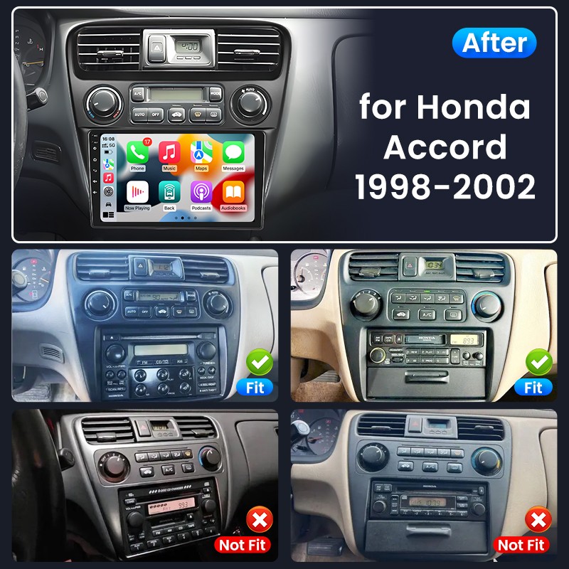 32G For Honda Accord 1998-2002 CarPlay Car Stereo Radio Auto GPS NAVI 1280*800