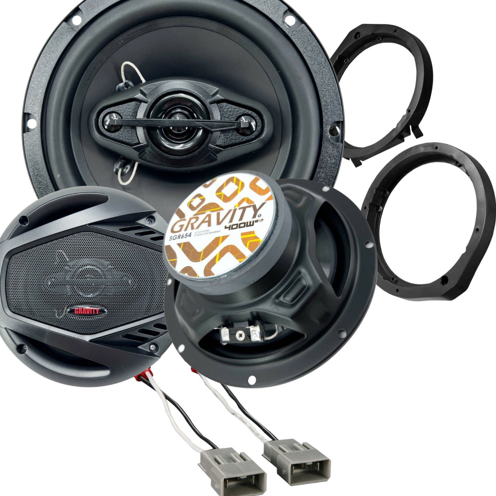 2X GRAVITY 6.5 inch Front & Rear Speaker for Honda Civic 2006-2021