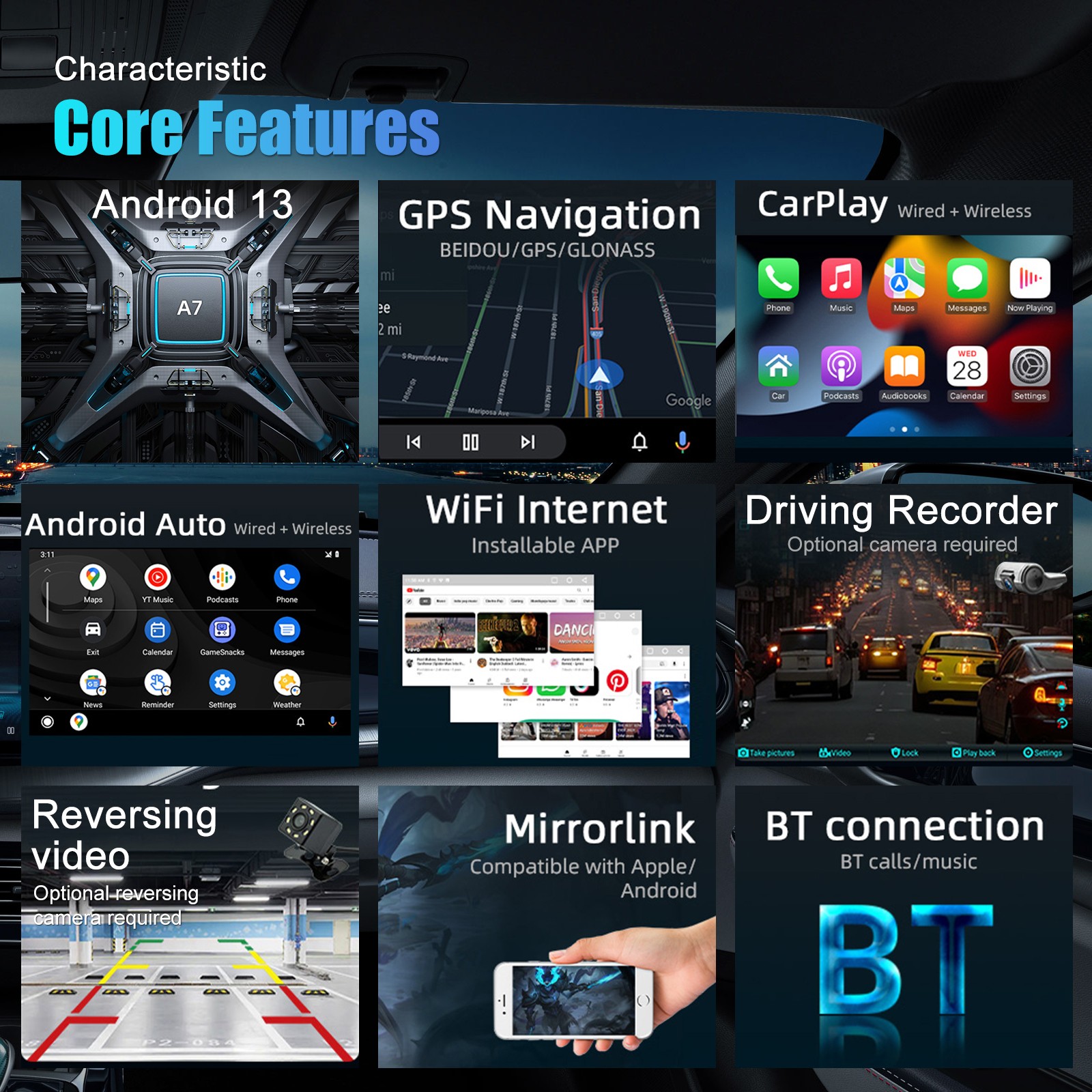 For 2004-2008 Ford F-150 F150 Apple Carplay Car Radio Android 13 Navi GPS Player