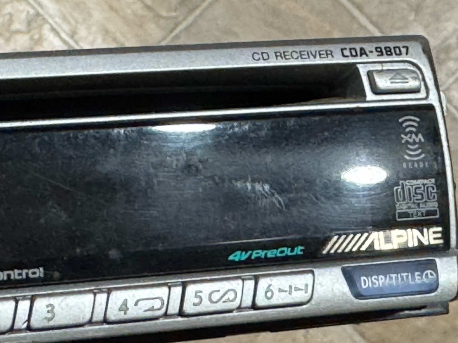 Alpine CDA-9807 CD Player In Dash Receiver Untested /Parts Repair