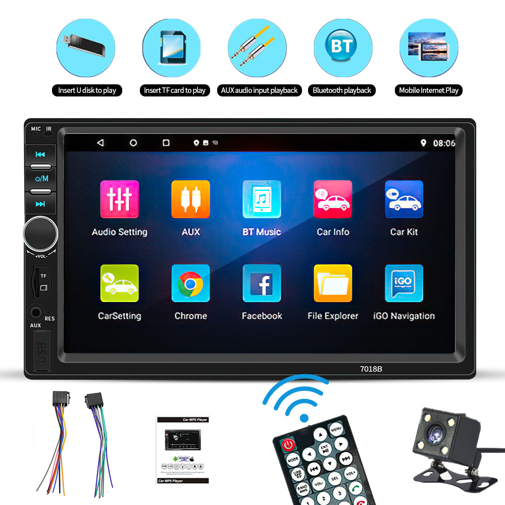 Estereo de Pantalla Bluetooth IOS Android Reproductor MP5 Para Auto Carro Coche