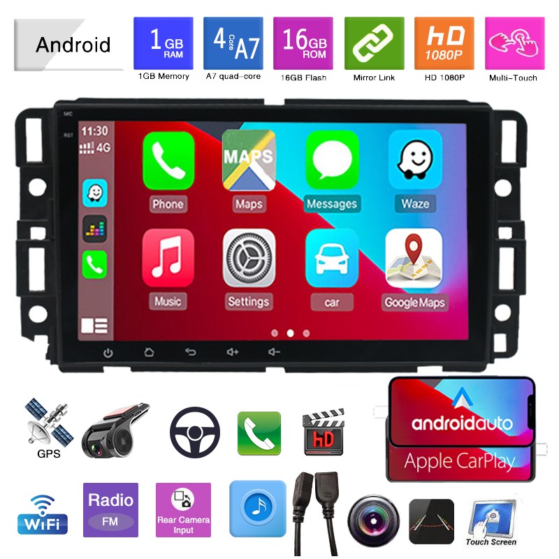Apple CarPlay Bluetooth Eonon 8 Inch Android 10 Car Stereo Chevrolet, GMC, Buick