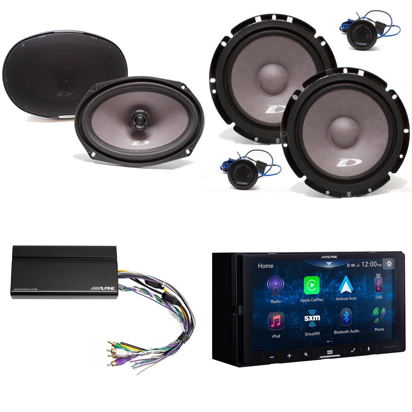 Alpine iLX-W670-S Digital Multimedia Receiver w/ 1 Pair Alpine SXE-1751S 6.5″…