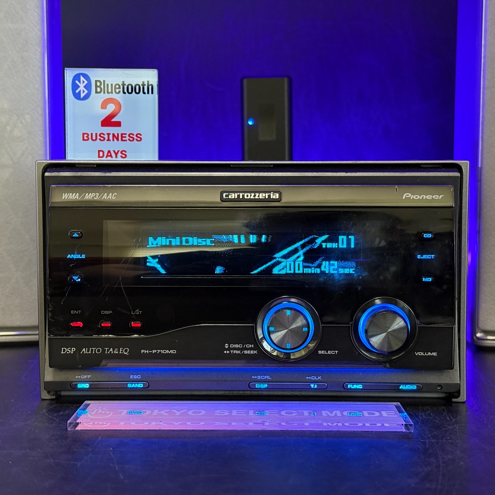 Carrozzeria Pioneer FH-P710MD 2DIN CD MDLP Player w/CD-IB10 iPod Adapter Tested
