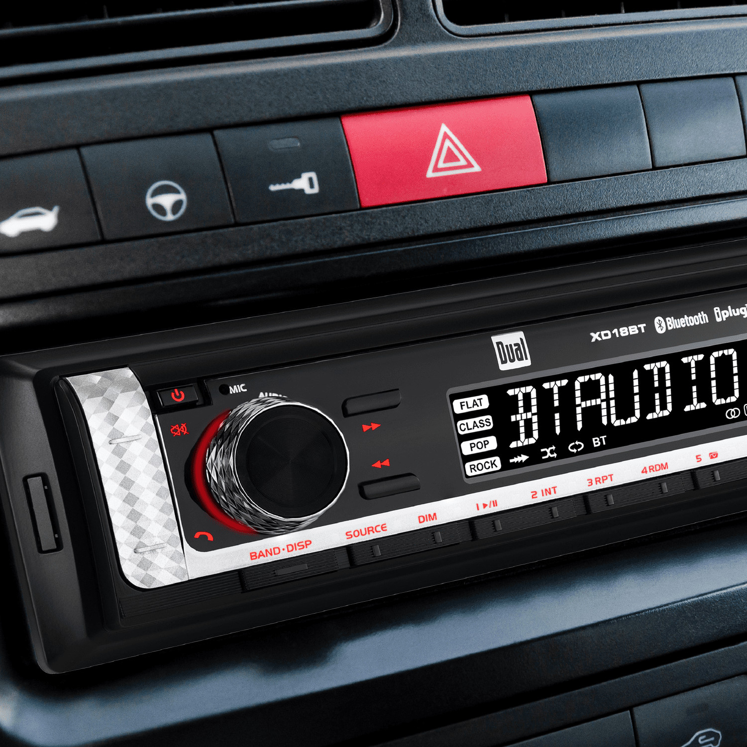 Dual XD18BT Single DIN Stereo, Bluetooth/USB/AM/FM/MP3, Car
