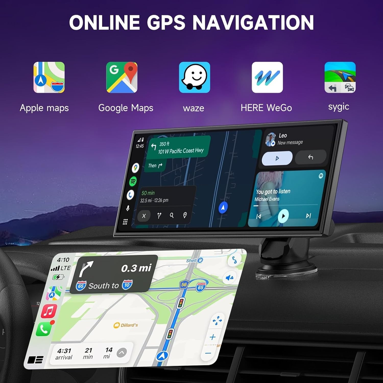 10.25″ Android Auto Carplay Smart Screen w/baby Camera