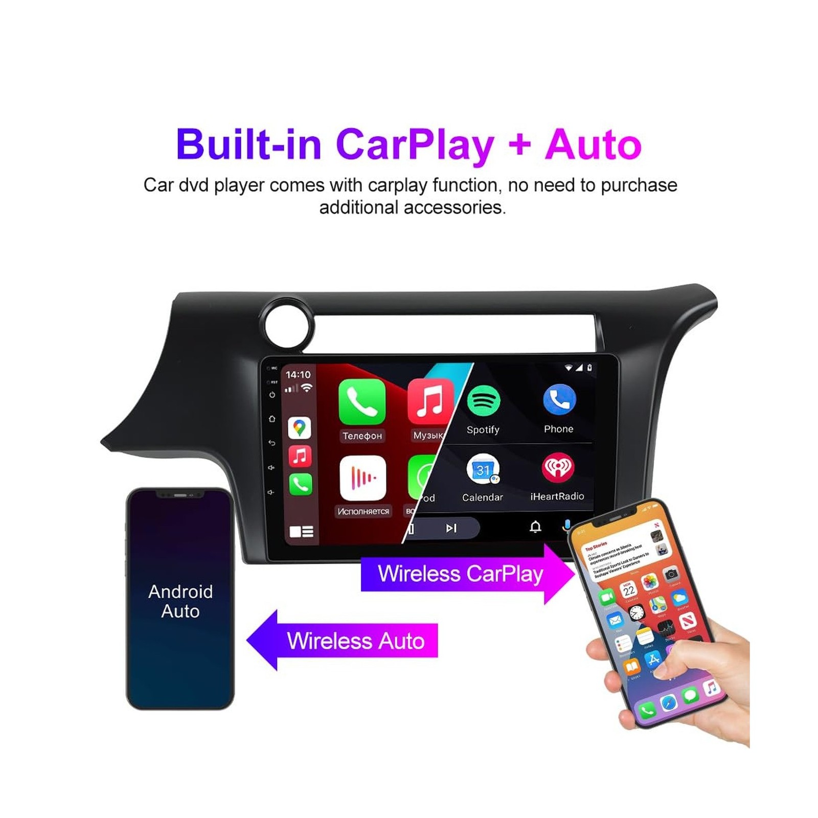 Car Radio for Scion tC 2011 2012 2013 2014 2015 2016 2GB RAM 64GB ROM, Biorun…
