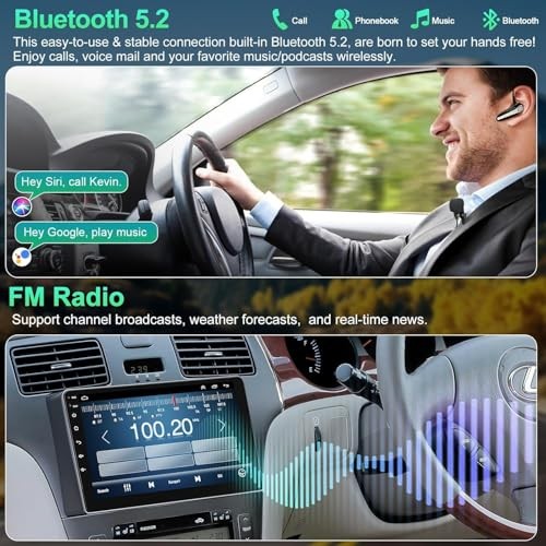 (8Core + 64GB) 9 Inch QLED Touch Screen Car Radio for For Lexus ES250 2001-2006