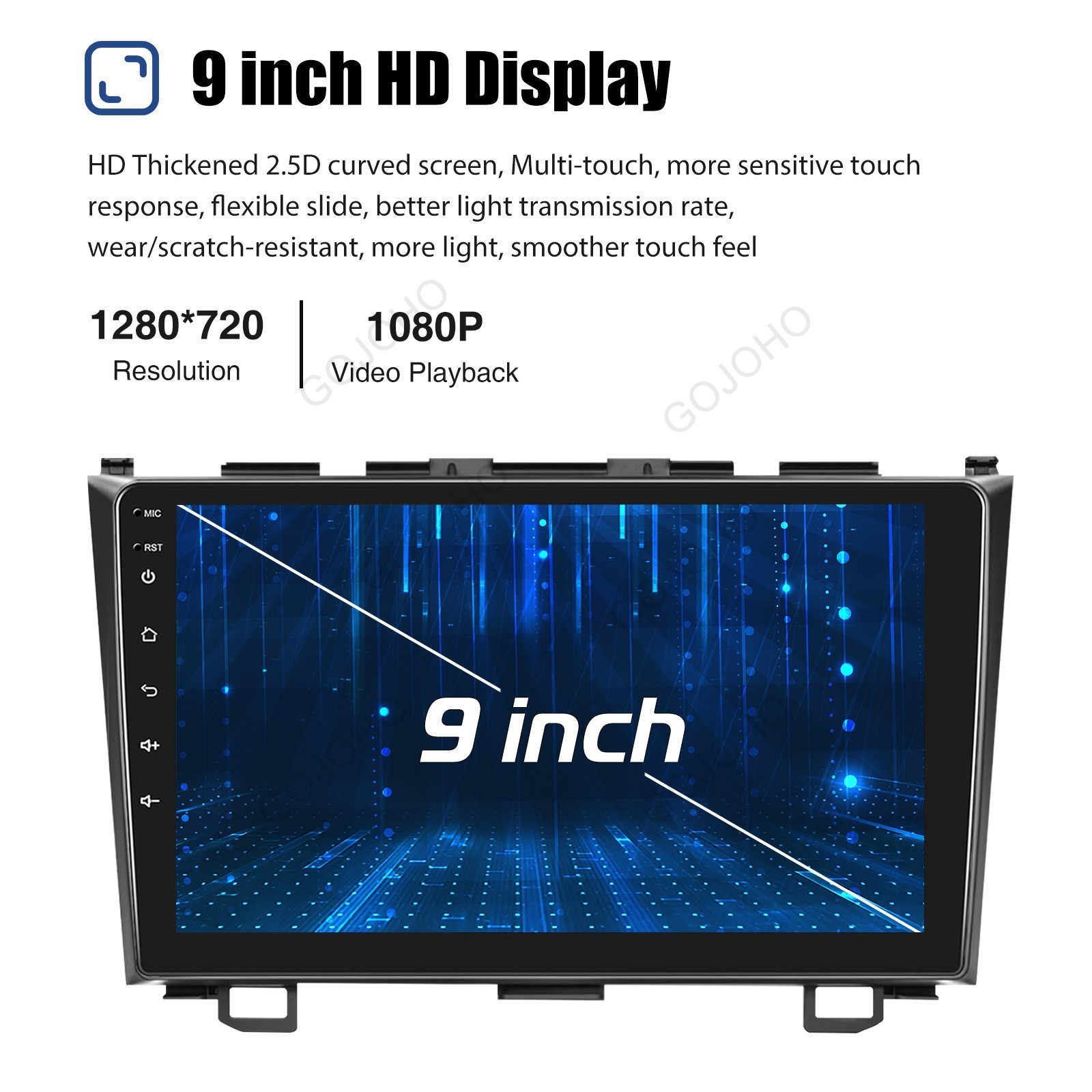 9″ 64GB WIRELESS CARPLAY CAR STEREO RADIO GPS FOR HONDA CRV 2007-2011