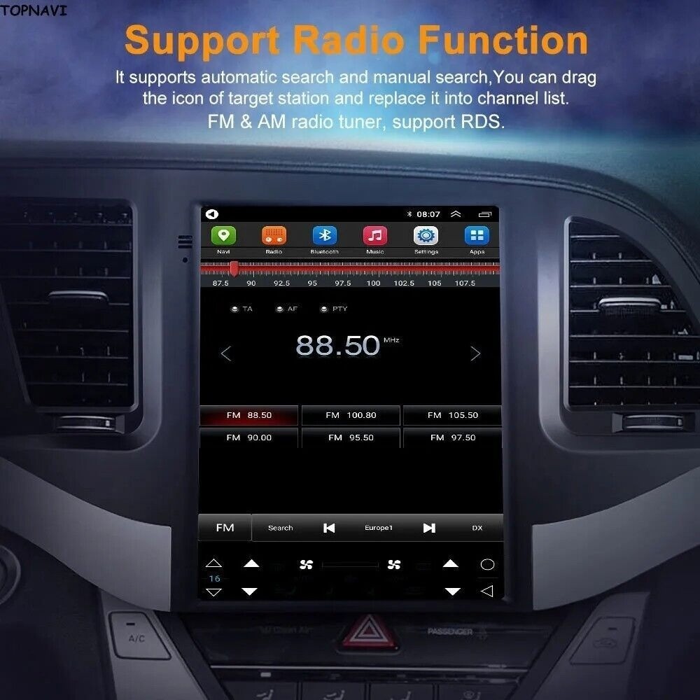 12.8″ Android Carplay GPS Stereo Radio Screen For Lexus ES240/350 2006-2012