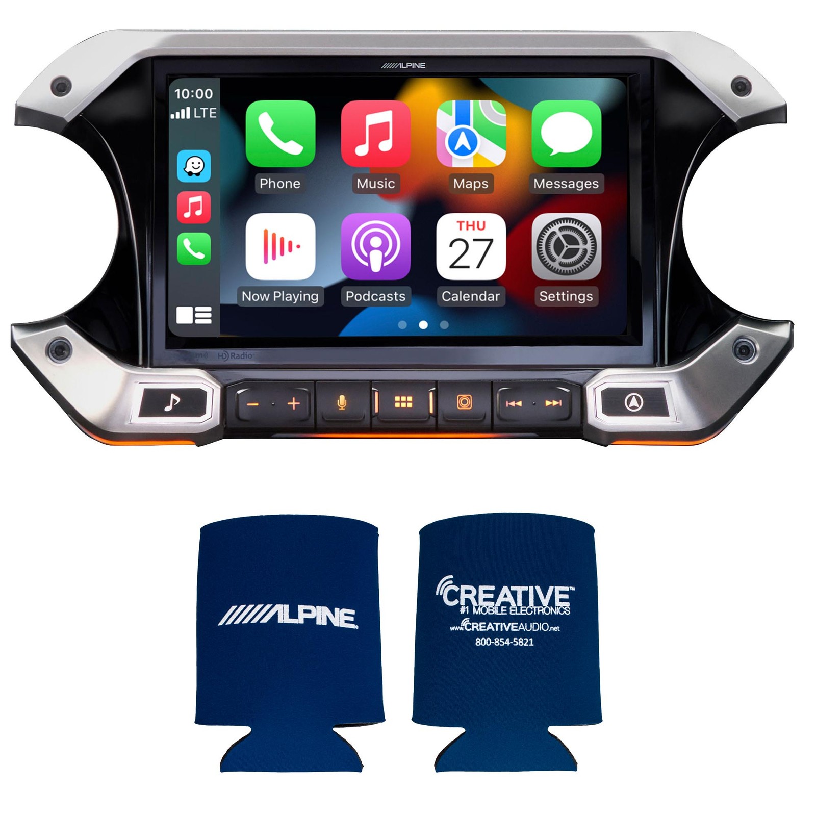 Alpine i509-WRA-JL Wrangler 9″ Receiver w/ CarPlay/Android Auto, Dash Cam Bundle