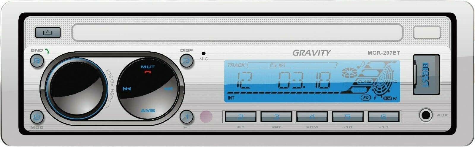 MGR-207BT 200W A2DP True Stereo AM FM Radio Media Player Receiver with Blueto…