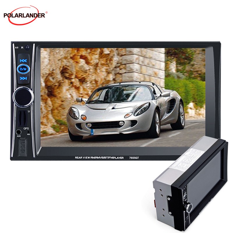 8G Map Card FM Radio 6.6″ Car Stereo HD Touchscreen 2DIN MP5 GPS Bluetooth