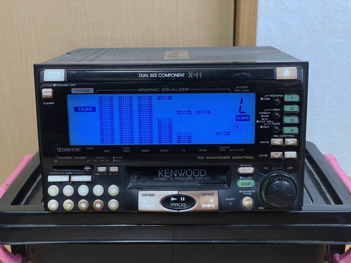 Kenwood KRC X11 2DIN Cassette Deck Receiver Vintage Car Audio JDM Tested