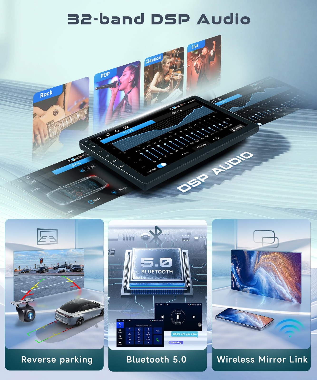 Podofo 4G64G For Honda Civic 2006 2007 2008 2009 2010 2011 Car Stereo Radio10.1