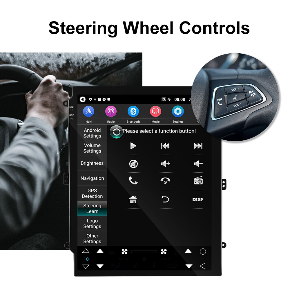 For 14-22 Jeep Grand Cherokee Android Carplay Car Stereo Radio GPS Navi 64G
