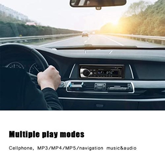 Car Stereo Bluetooth MP3 Player 4X60W 1 DIN USB AUX IR Remote