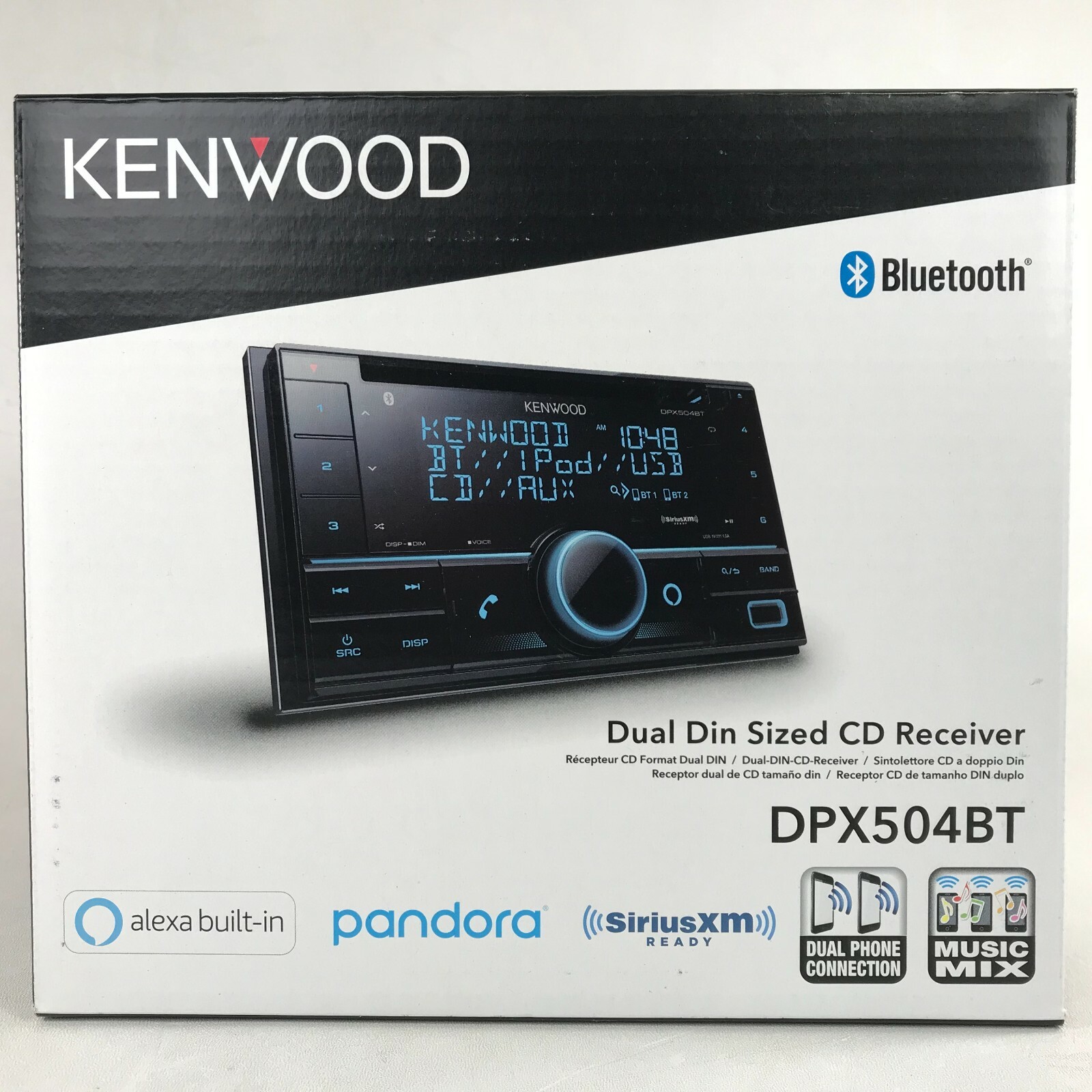 Kenwood DPX504BT Bluetooth CD MP3 Alexa iPhone Android Pandora AM FM XM USB Aux