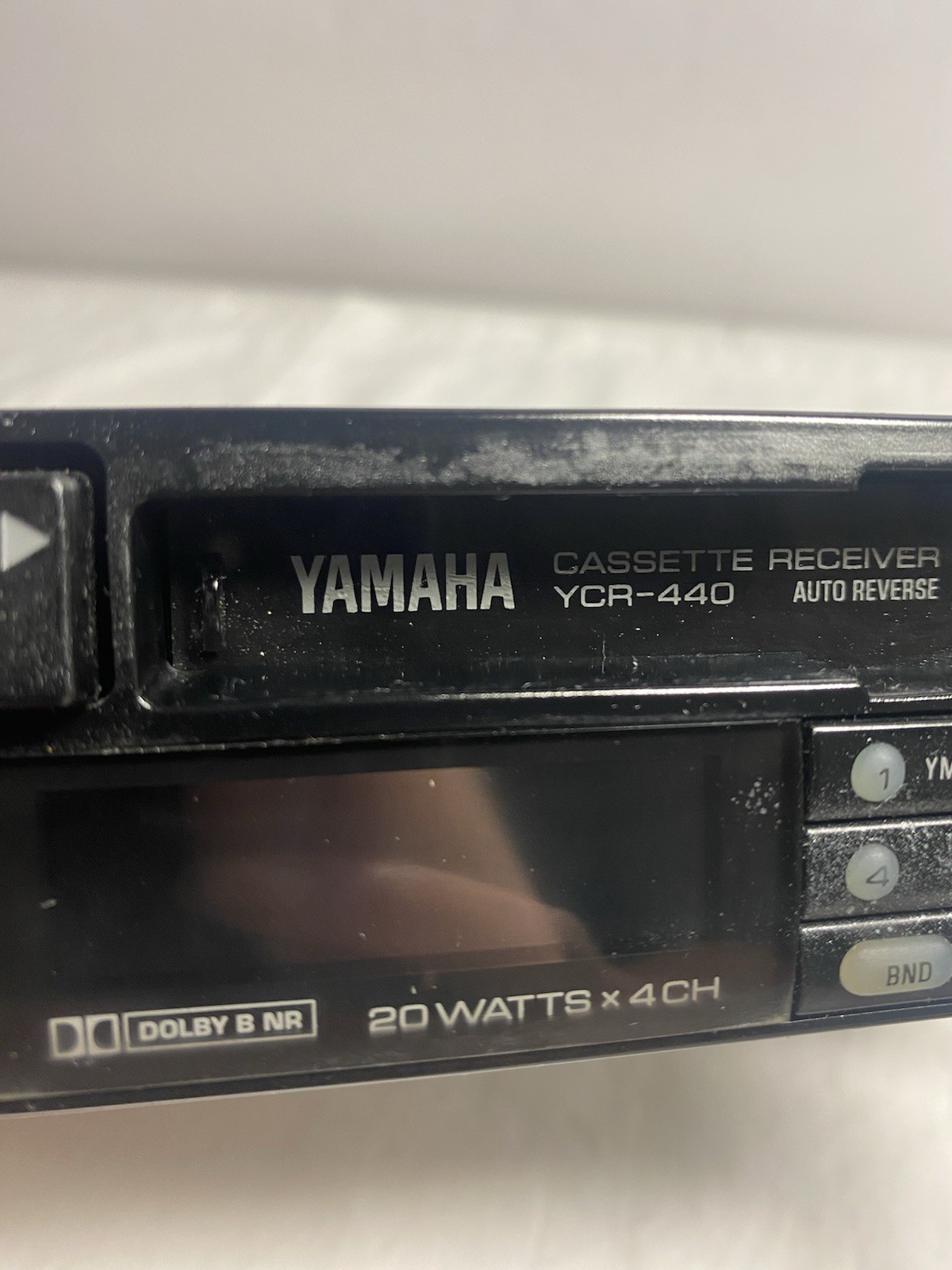 Vtg Yamaha YCR-440 Car Radio Stereo Cassette Receiver 2 Knob Shaft Post Untested