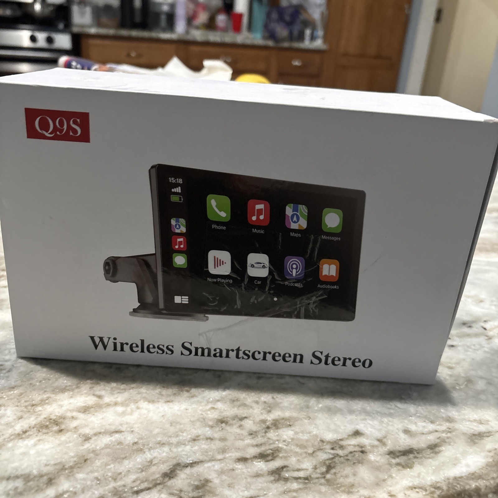 Hauxiy Q9S Wireless Smart Screen Touchscreen Car Stereo CarPlay – Black