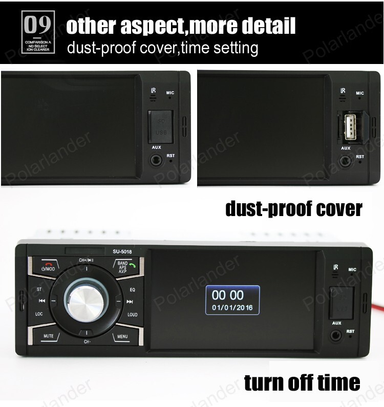 Single 1 DIN remote control Car RadioMP5 AUX/SD 4.1-inch Bluetooth USB / TF card
