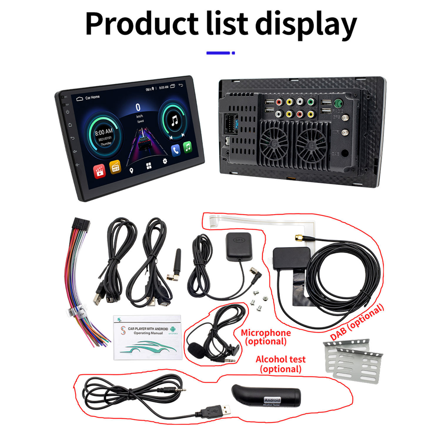 9′ 2-DIN Android 10.1 Car Radio 1+16GB Touch Screen Bluetooth WIFI S-9090