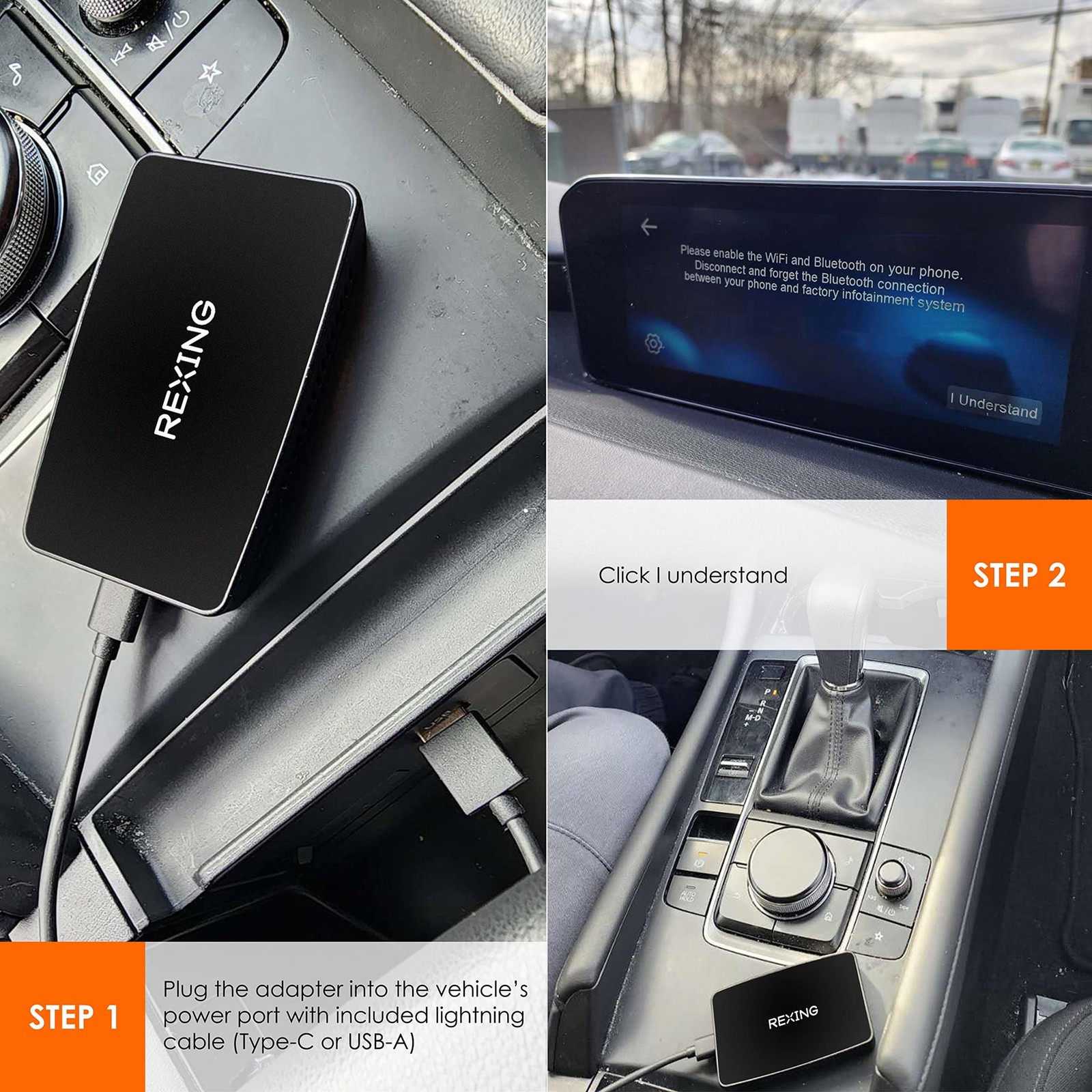 RexingUSA CPW-1 Wireless Carplay Adapter, OEM Integrated Apple CarPlay, Convert