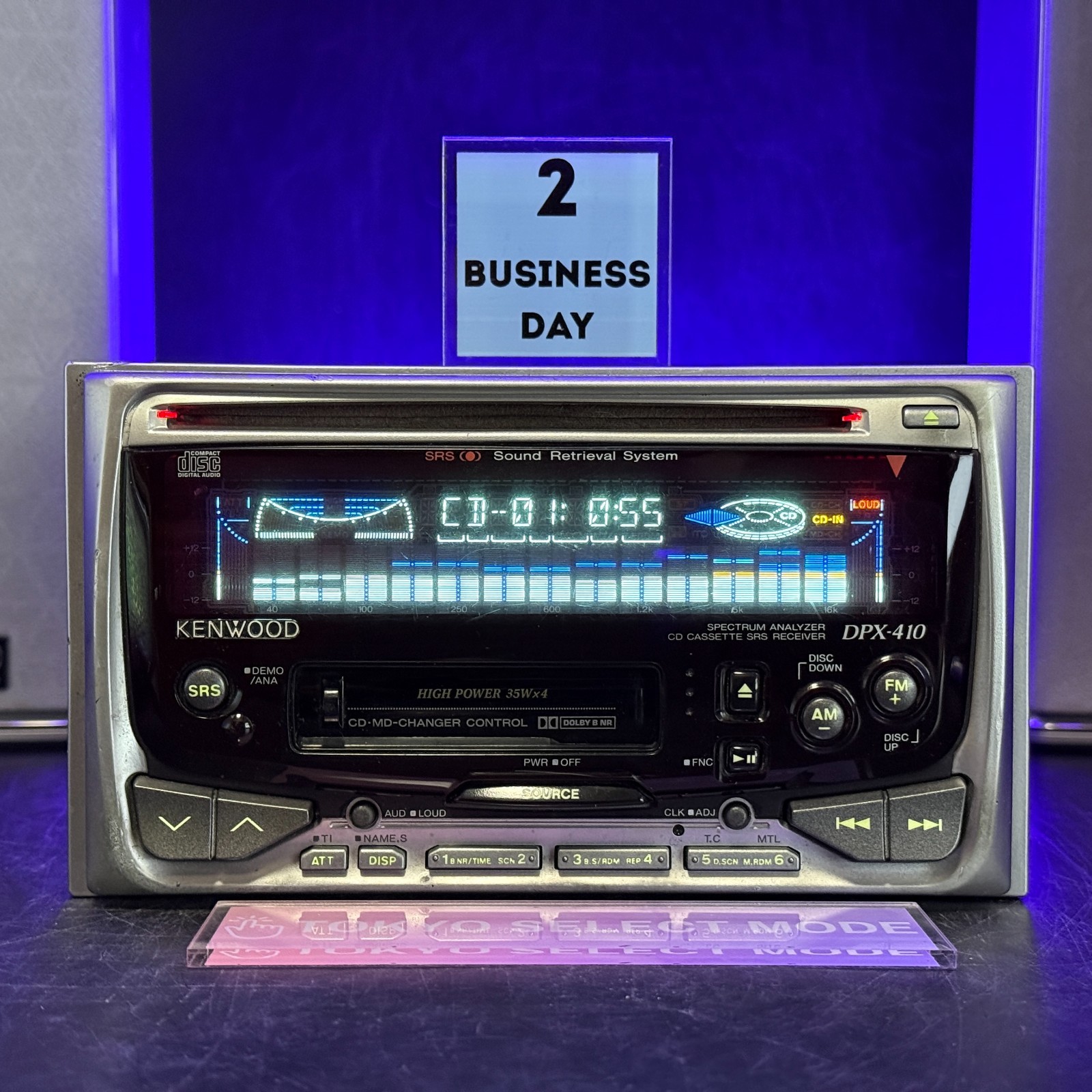 KENWOOD DPX-410 Car Audio CD Cassette Player 2DIN 1998 JDM SRS Tested In Stock