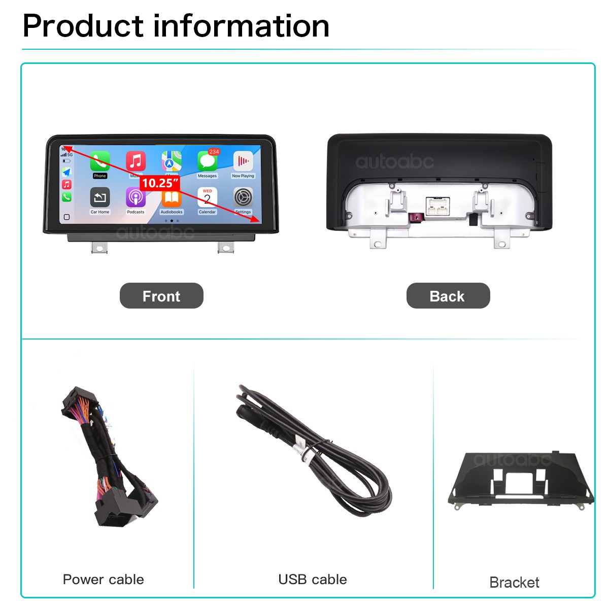 For BMW X5 E70 X6 E71 CIC 2011-2013 10.25” Android Auto CarPlay Car TouchScreen