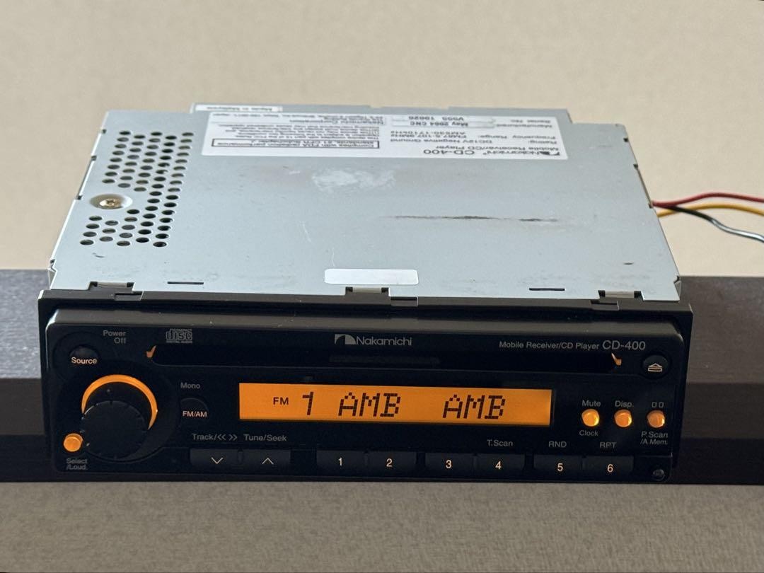 Near Mint! Nakamichi CD-400 Car Stereo Head Unit Complete Set w/ Wiring