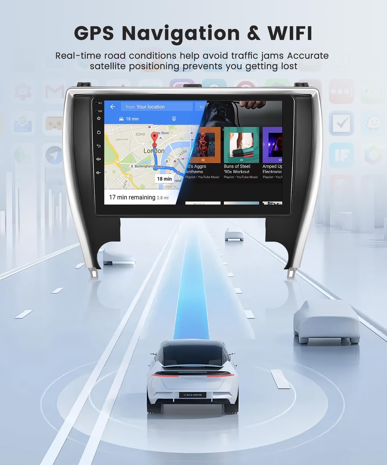 Rimoody 4Core 2G64G Android 15 Car Stereo Radio For Toyota Camry 2015 2016 2017