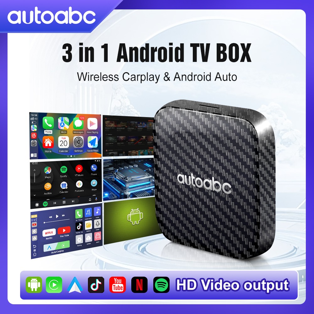 Wireless CarPlayAndroid AutoAdapter Magic Box with Netflix/YouTube/Disney/Google