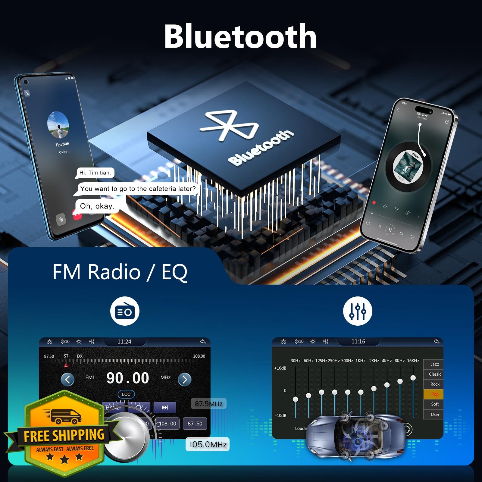 Hodozzy Automatic Flip Out 7 Inch Car Stereo Touchscreen