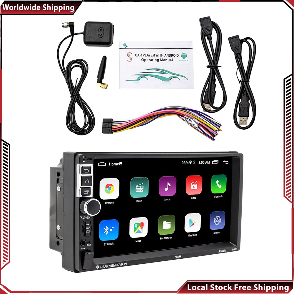 7inch Android10.1 2Din Car Radio Bluetooth USB WIFI Steering Wheel S-8802C 1+16G