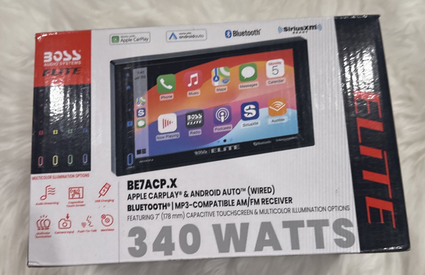 BOSS Audio Systems Elite Series BE7ACP.X 4 Channels Bluetooth Car Stereo-OPEN BO