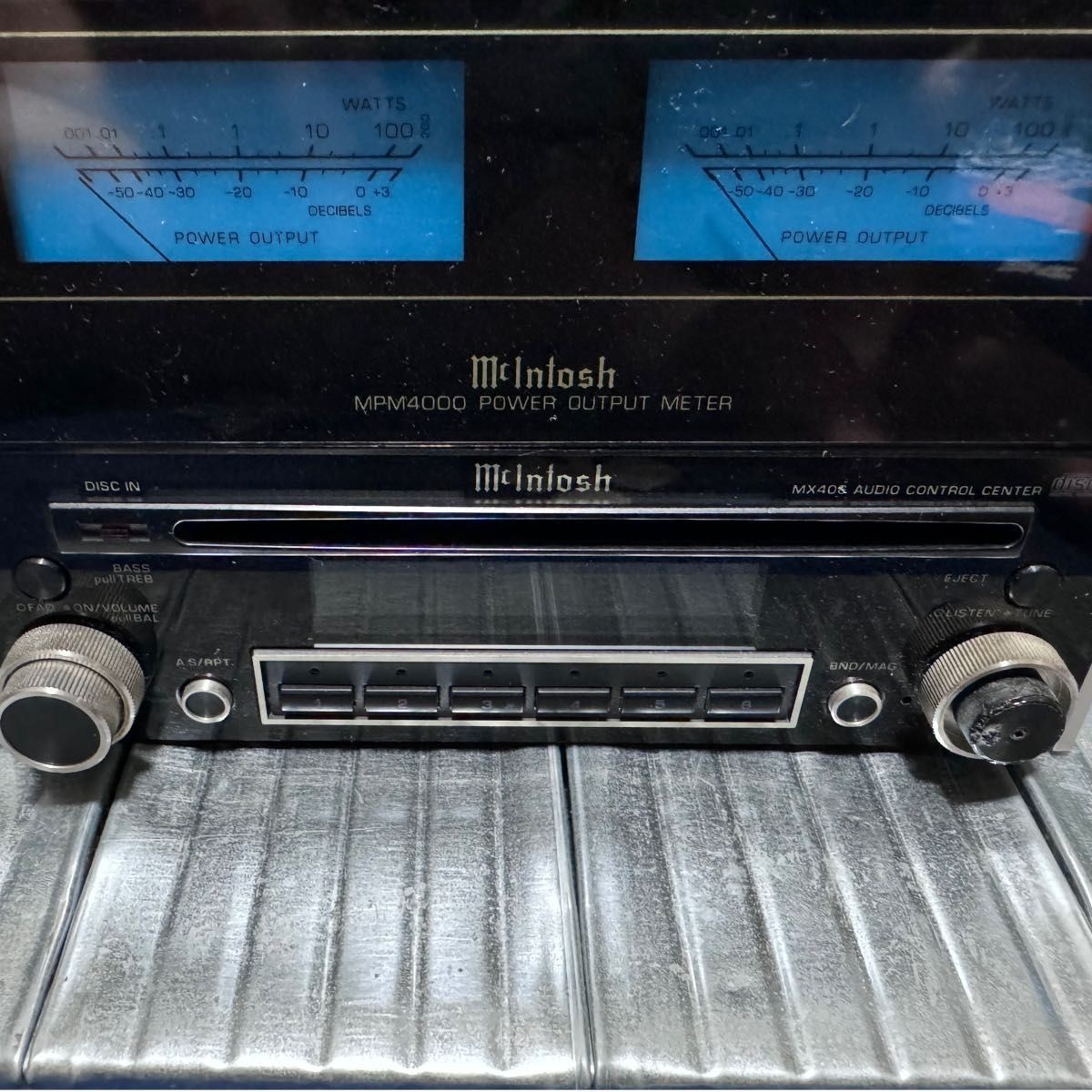McIntosh MX406 CD Player & MPM4000 Power Output Meter Used Missing Switch Japan