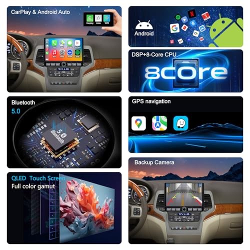 4G LTE QLED Touch Screen Radio For Jeep Grand Cherokee