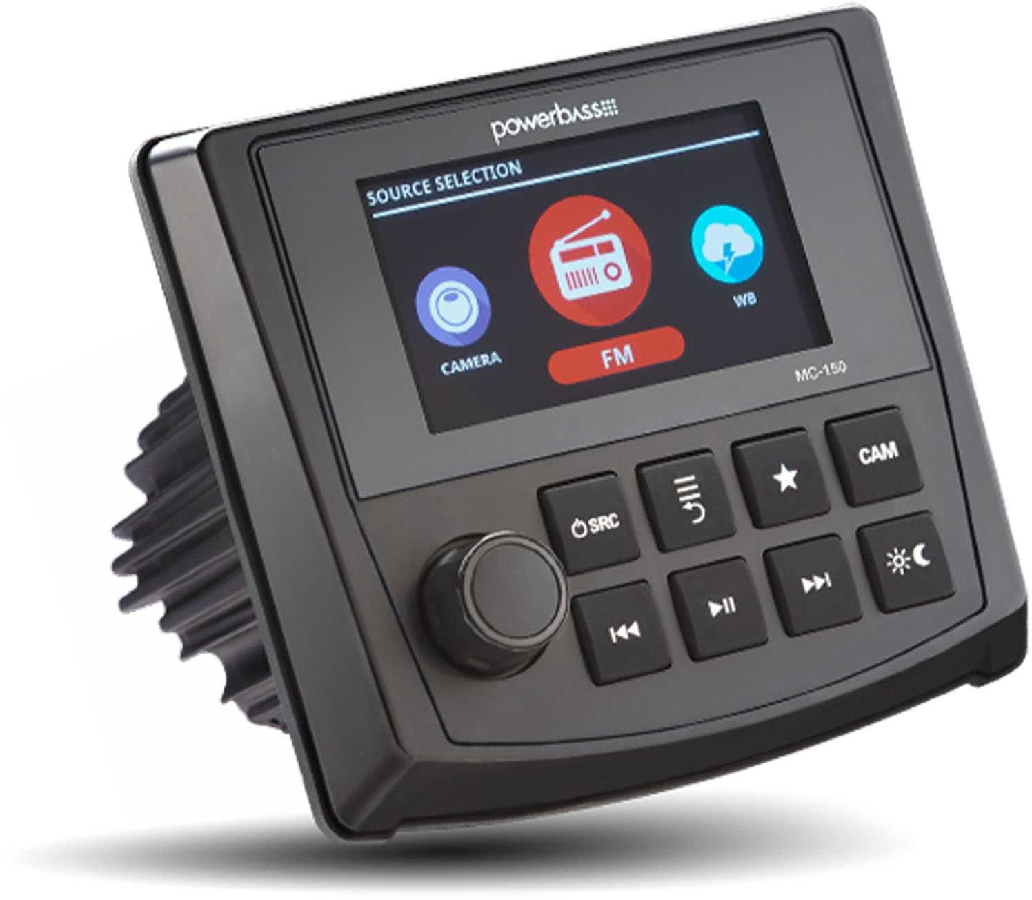 PowerBass MC-150 Dual-Zone Digital Media Center with Bluetooth & Color TFT Di…
