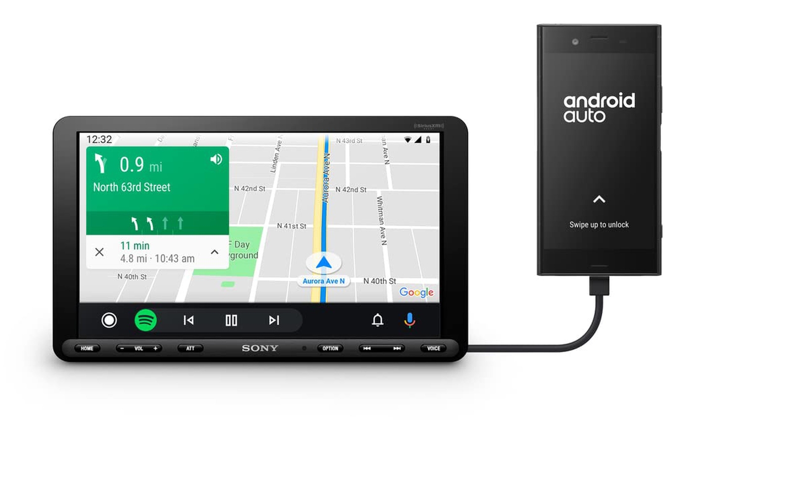 Sony XAV-AX8100 9-inch Floating Car Stereo Receiver | Apple Carplay/Android Auto