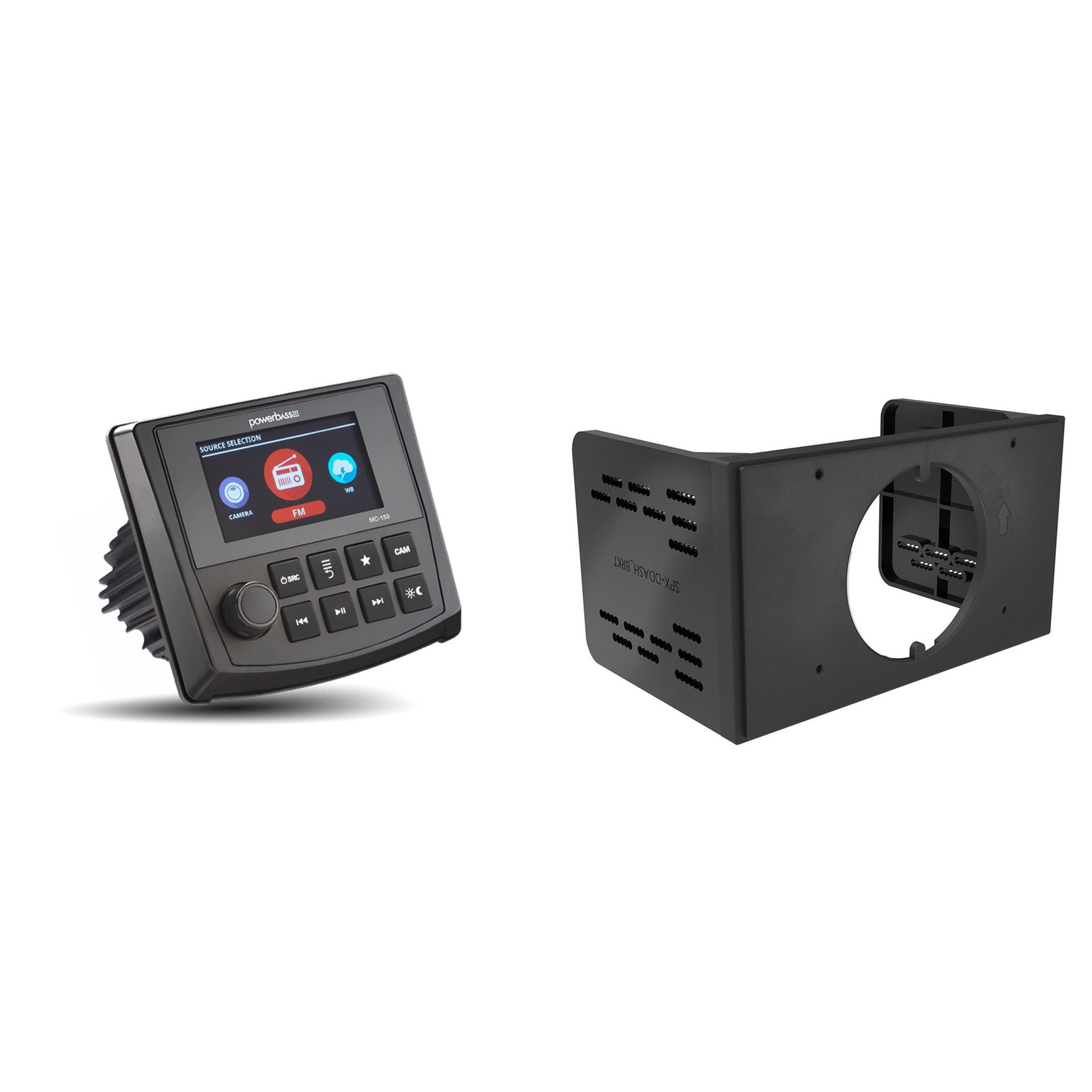 PowerBass MC-150 Dual-Zone Digital Media Center with Bluetooth & Color TFT Di…