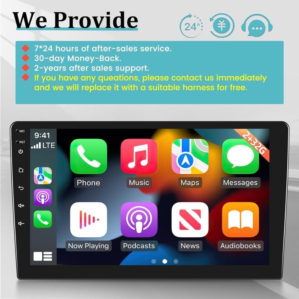 4+64G Car Radio Stereo Carplay For 2000-2004 Ford Focus GPS Navi Camera 1280*800