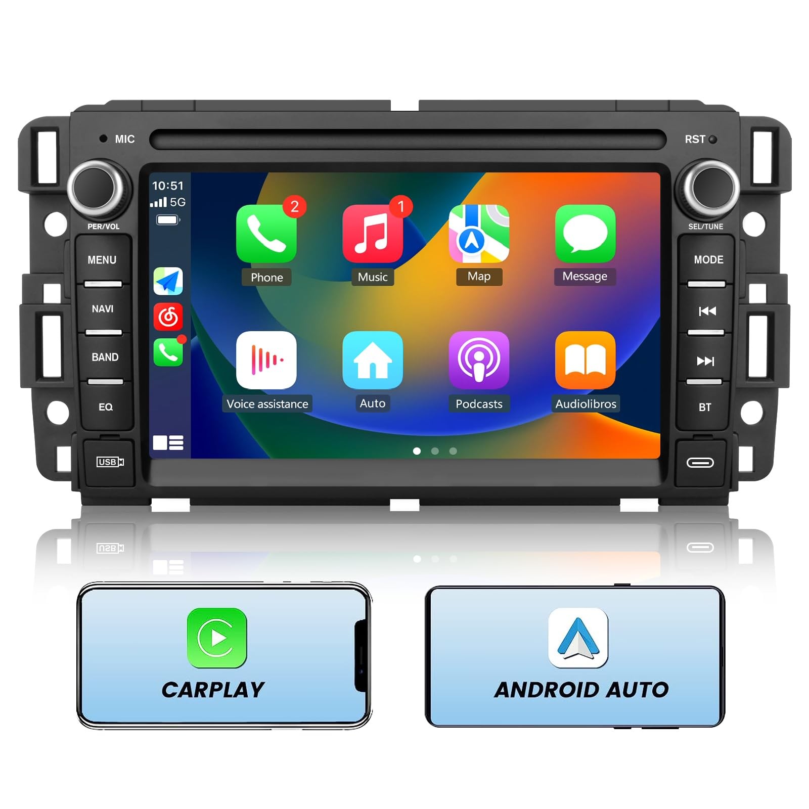 Touch Display Car Infotainment Audio Unit