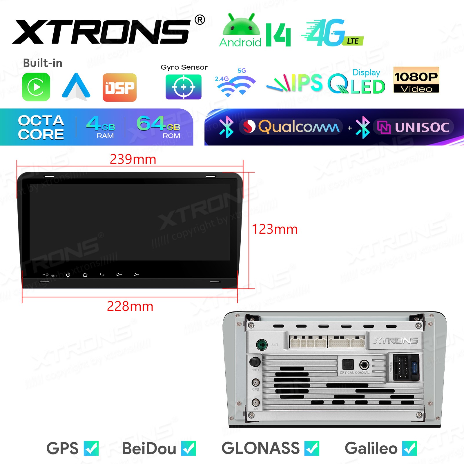 CarPlay Android Auto for Audi A3 S3 RS3 Android 14 8.8″ IPS Car Stereo Dual BT