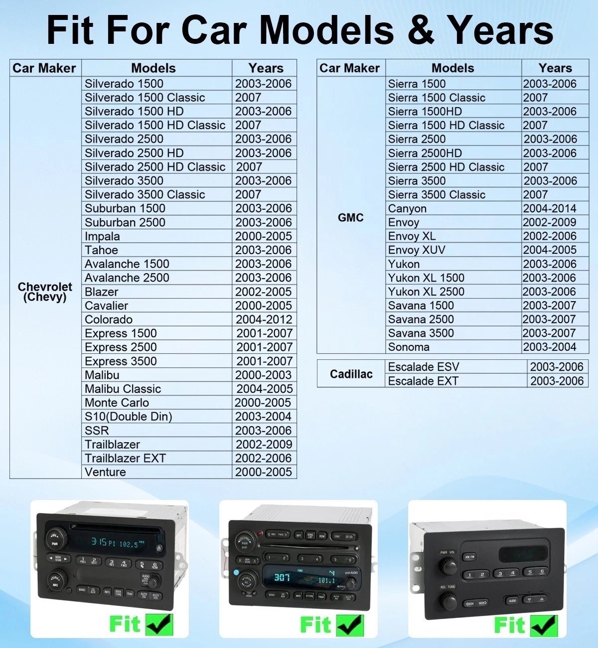 Android 15 Apple Carplay Car Stereo Radio Navi For Chevy Silverado 2003-2007