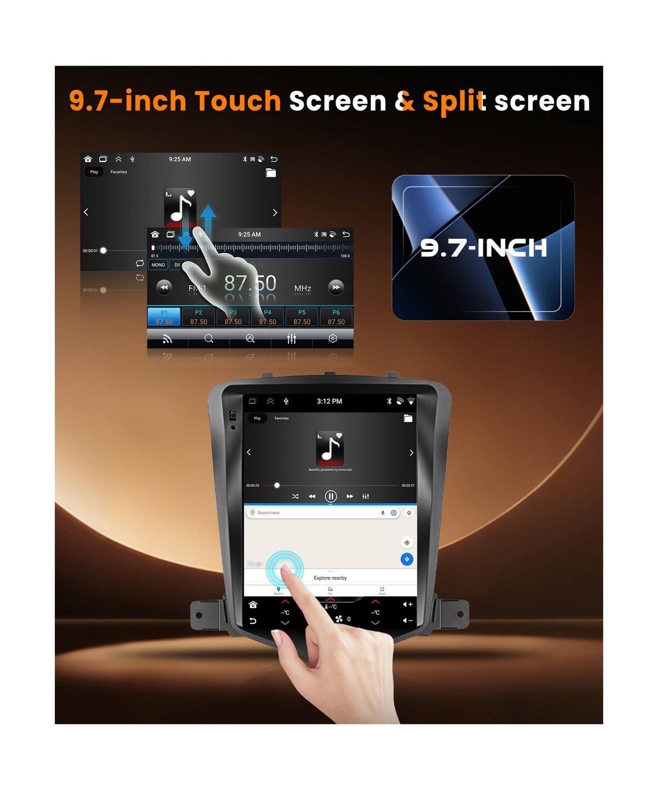6G+128G Android 15 Car Stereo for Chevrolet Chevy Cruze 2009-2015 with Wirele…